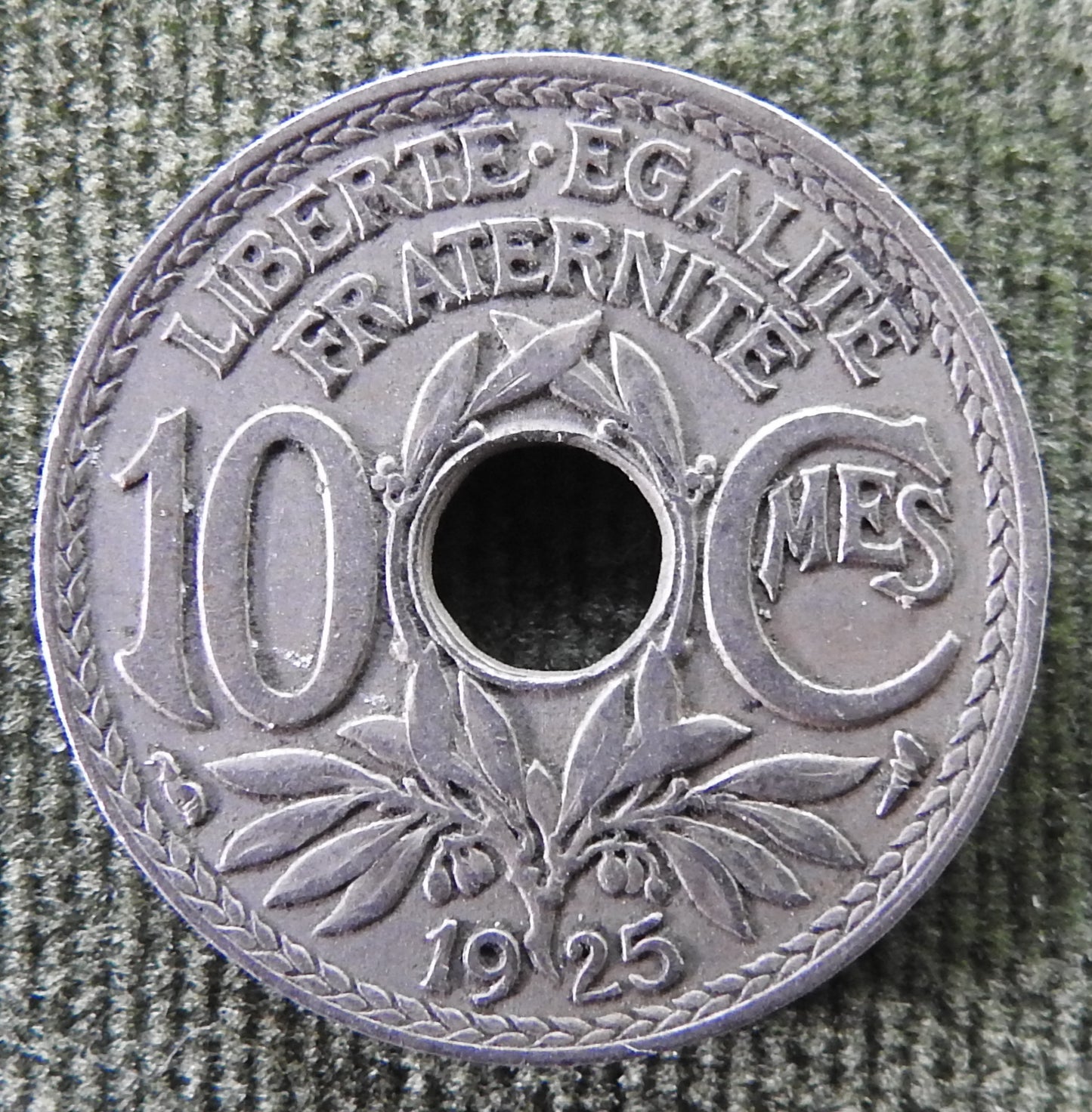 French 1925 10 Centimes Coin - Circulated
