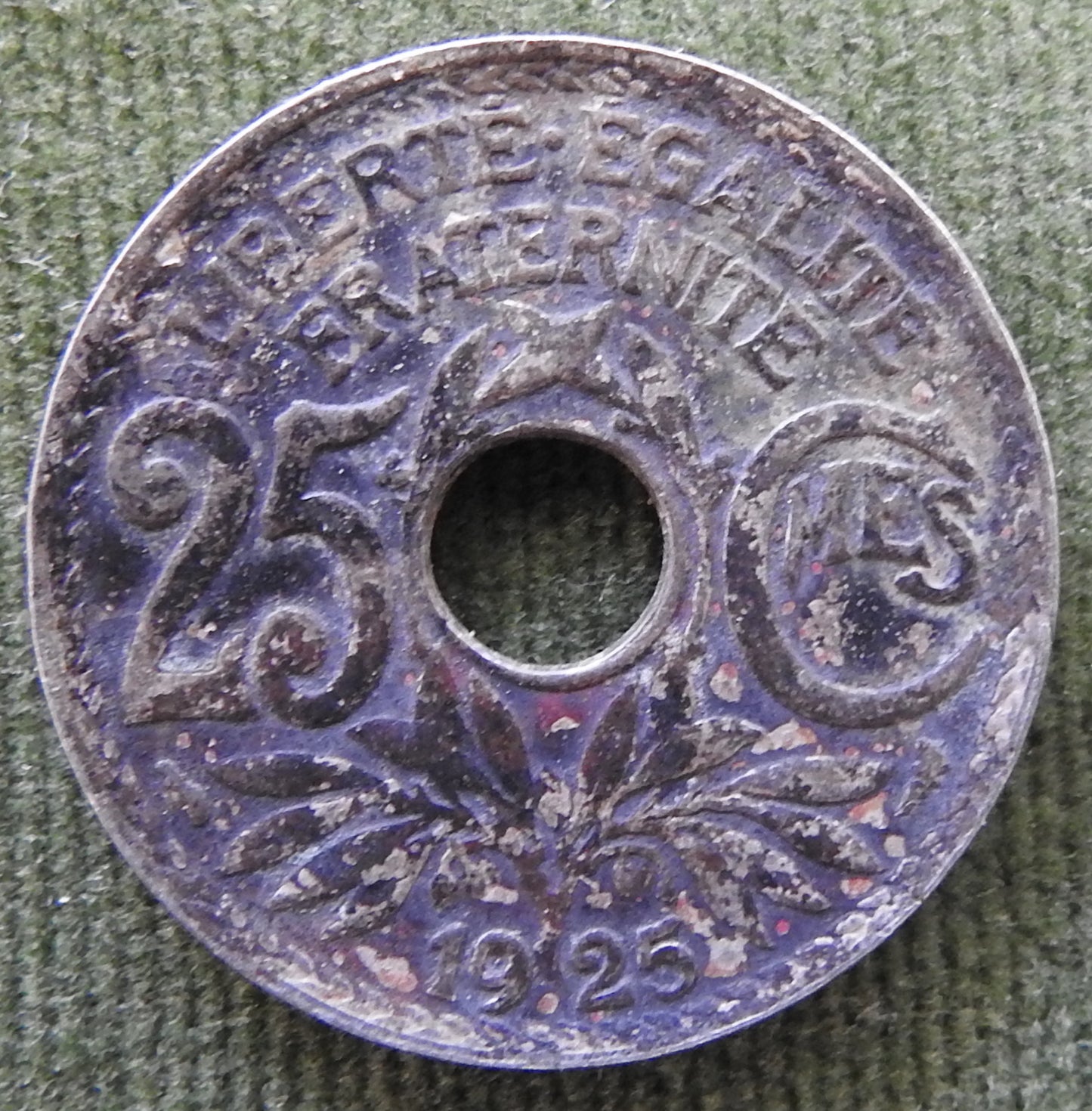 French 1925 25 Centimes Coin - Circulated