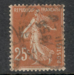 France 1927 25 Centimes Sower Yellowish Brown Stamp