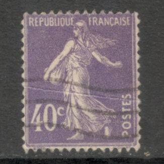 France 1927 40 Centimes Sower Violet Stamp