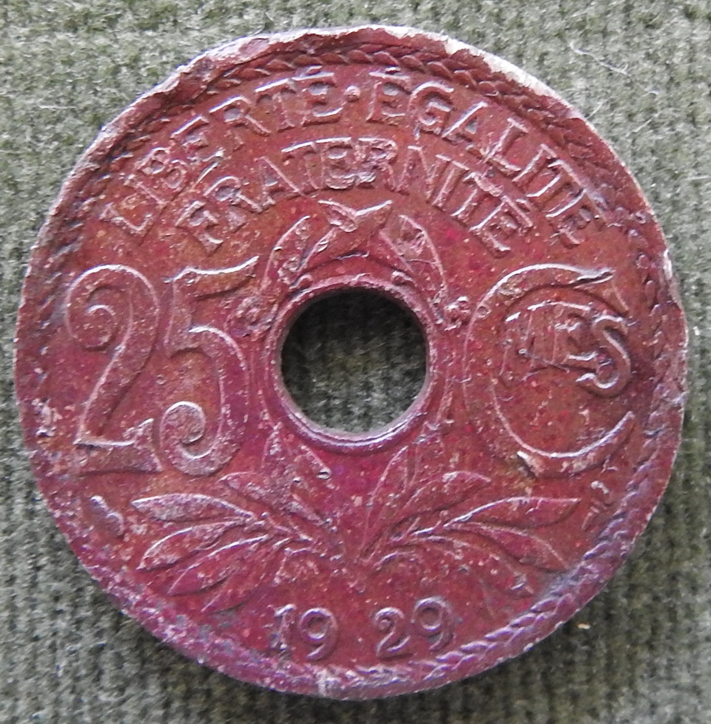 French 1929 25 Centimes Coin - Circulated
