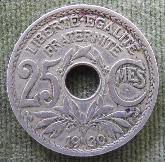 French 1930 25 Centimes Coin - Circulated