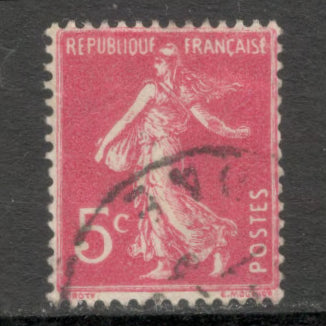 France 1931 5 Centimes Sower Purple Carmine Stamp