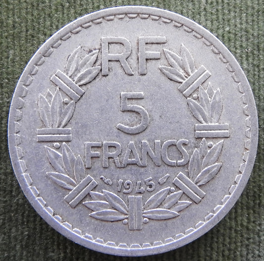 French 1945 5 Franc Coin - Circulated