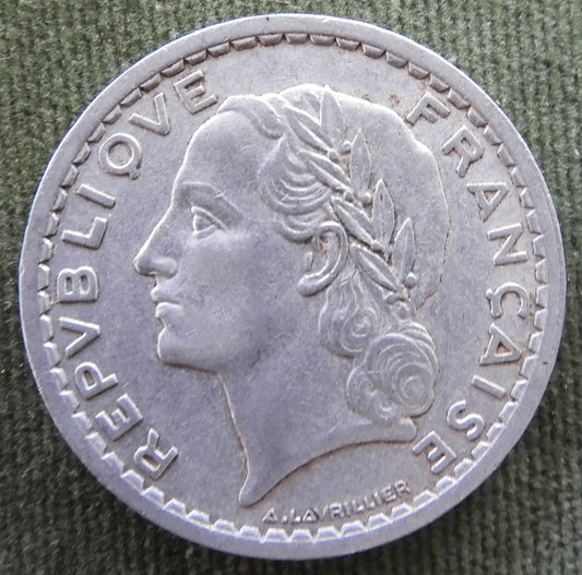 French 1945 5 Franc Coin - Circulated