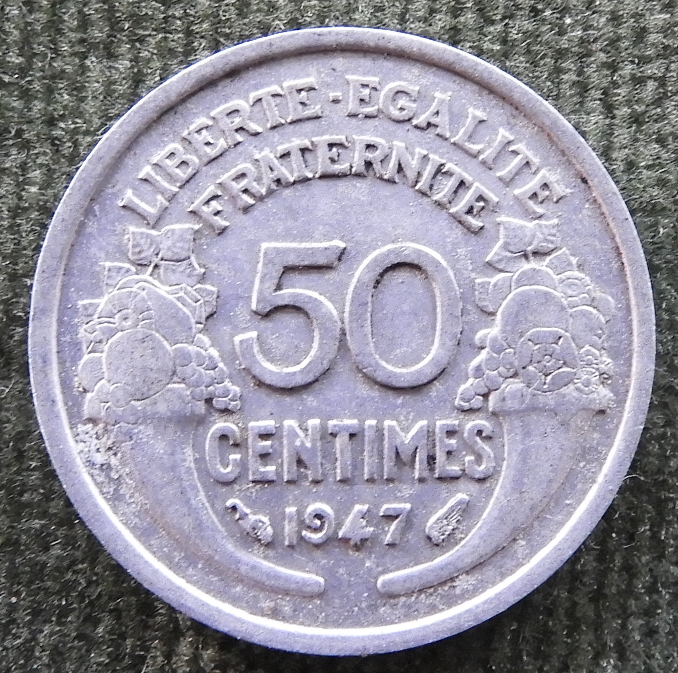French 1947 50 Centimes Coin - Circulated