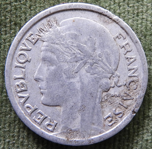 French 1947 B 1 Franc Coin - Circulated