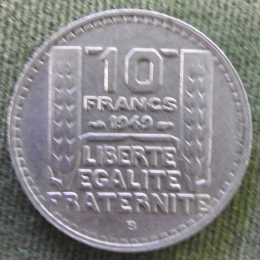 French 1949 10 Franc Coin - Circulated