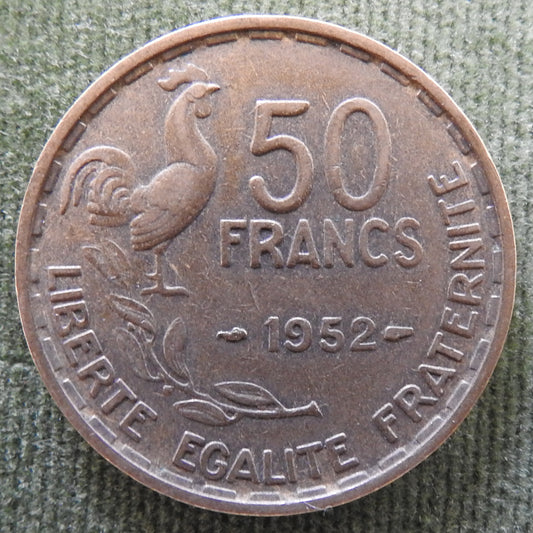 French 1952 50 Franc Coin - Circulated
