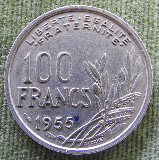 French 1955 100 Franc Coin - Circulated