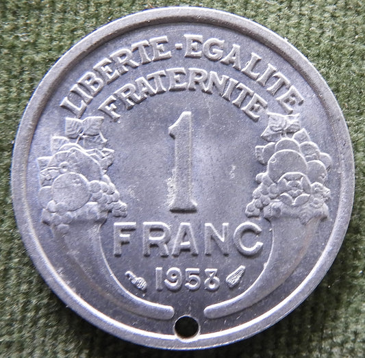 French 1958 1 Franc Coin - Circulated