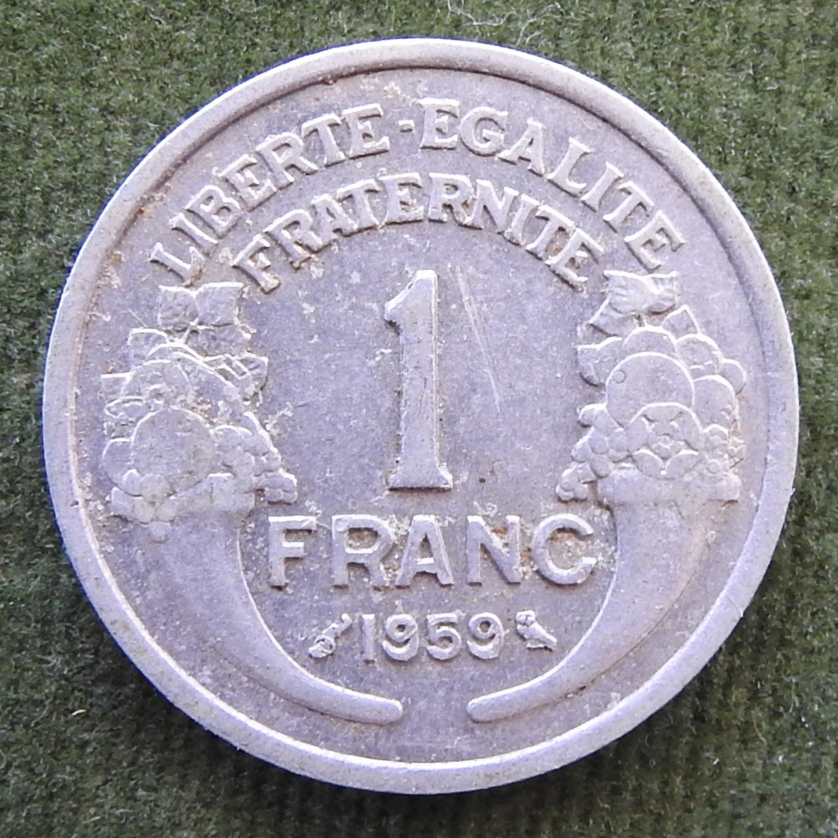French 1959 1 Franc Coin