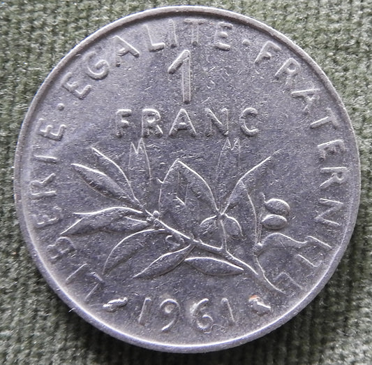 French 1961 1 Franc Coin - Circulated