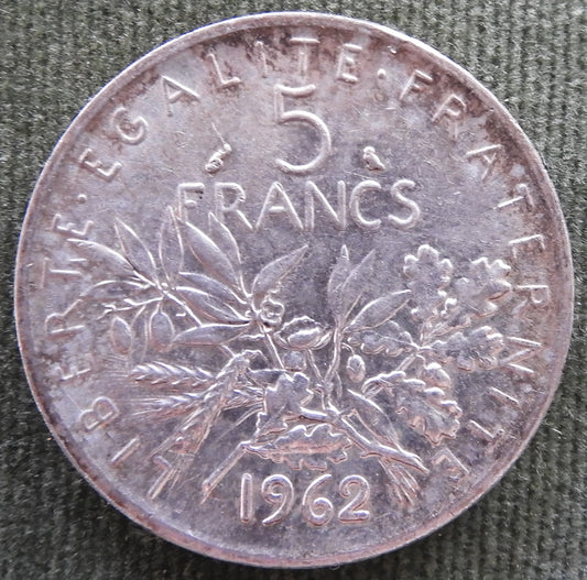 French 1962 5 Franc Coin - Circulated