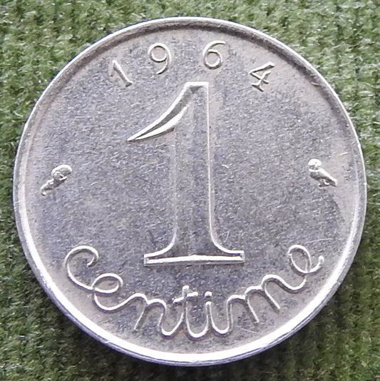 French 1964 1 Centime Coin - Circulated