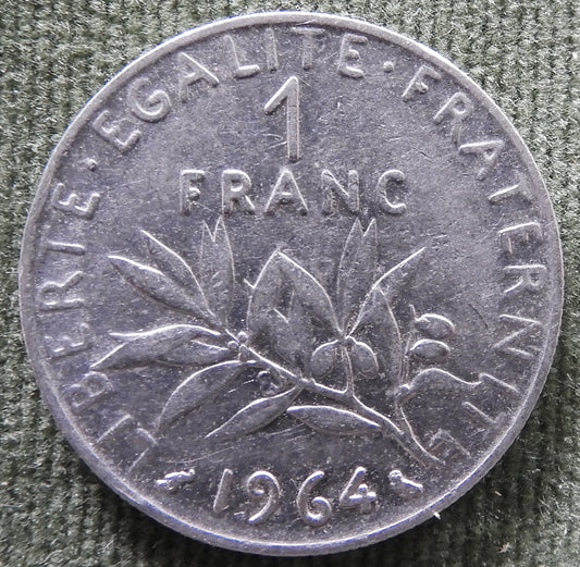 French 1964 1 Franc Coin - Circulated