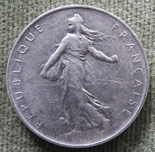 French 1965 1 Franc Coin - Circulated
