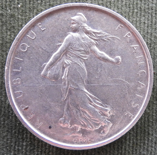 French 1965 5 Franc Coin - Circulated