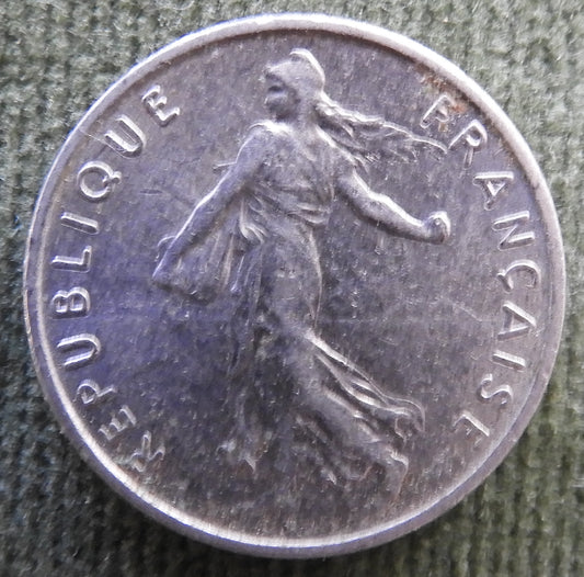 French 1965 1/2 Franc Coin - Circulated