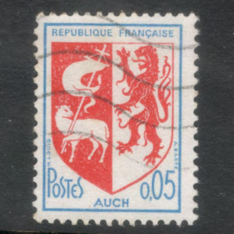 France 1966 City Arms Auch 0.05 Franc Multicoloured Stamp