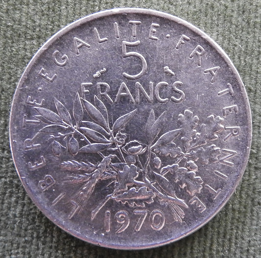 French 1970 5 Franc Coin - Circulated