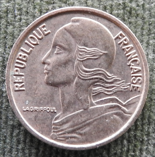French 1971 5 Five Centimes Coin