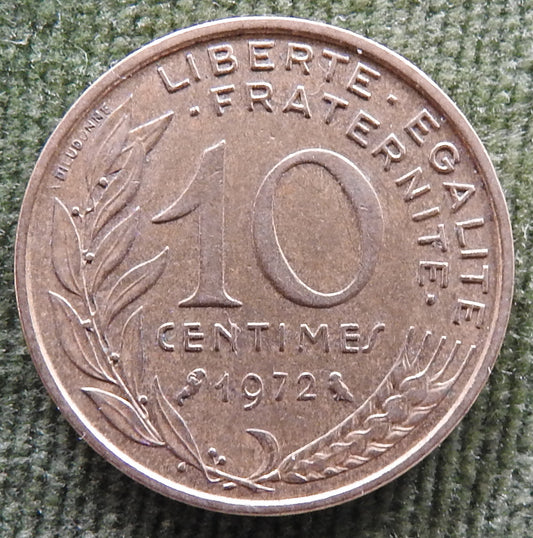 French 1972 10 Centimes Coin - Circulated