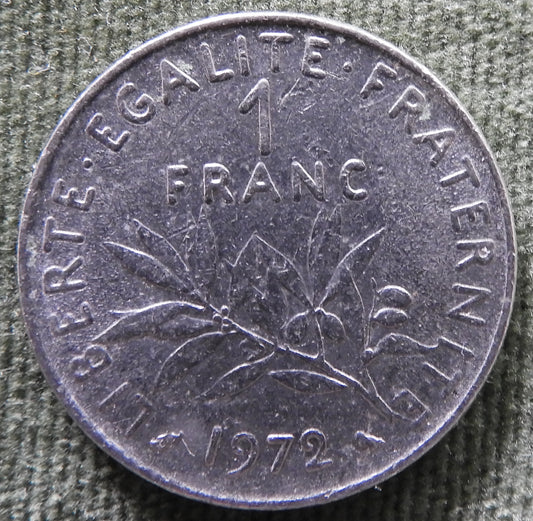 French 1972 1 Franc Coin - Circulated
