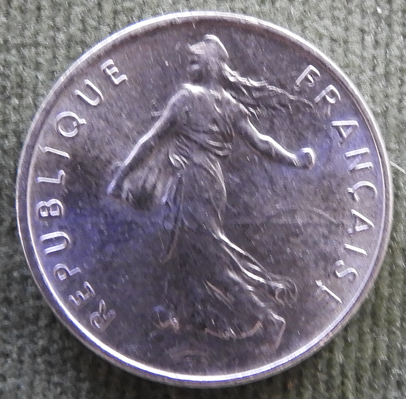 French 1972 1/2 Franc Coin - Circulated