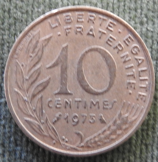 French 1973 10 Centimes Coin - Circulated