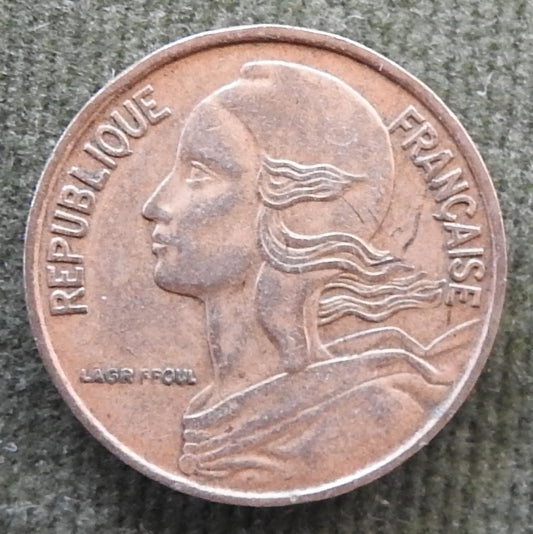 French 1973 5 Centimes Coin