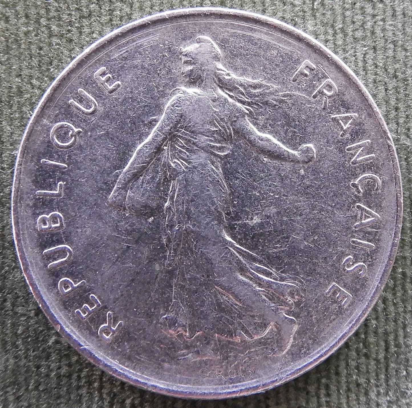 French 1973 5 Franc Coin - Circulated