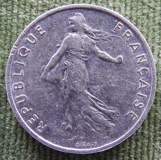 French 1974 1/2 Franc Coin - Circulated