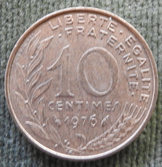 French 1976 10 Centimes Coin - Circulated