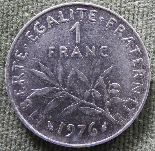 French 1976 1 Franc Coin - Circulated