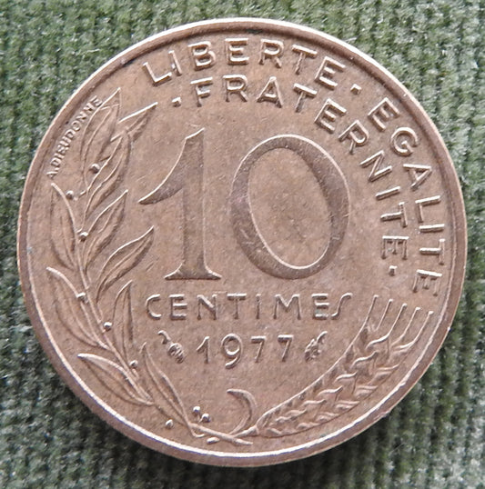 French 1977 10 Centimes Coin - Circulated