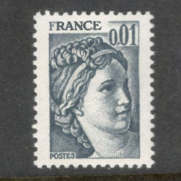 France 1978 0.01 Franc Grey Sabine Stamp