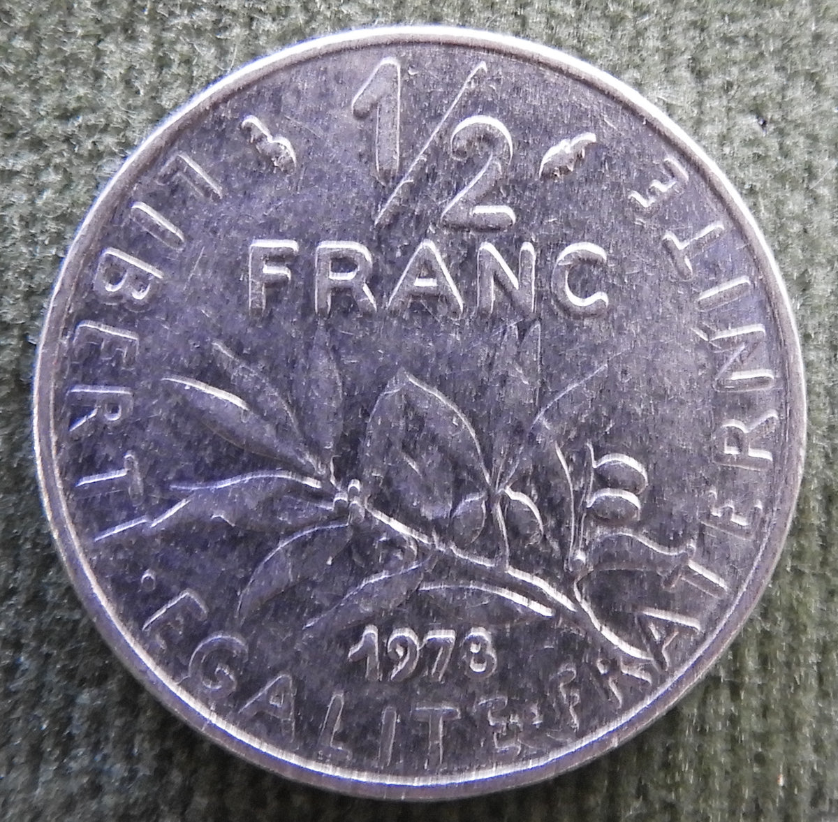 French 1978 1/2 Franc Coin - Circulated