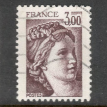 France 1978 3.00 Franc Dark Brown Sabine Stamp