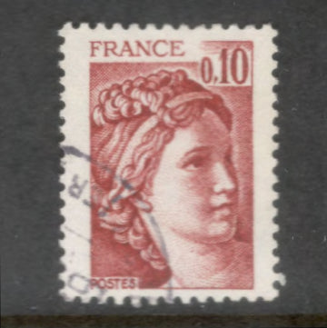 France 1978 0.10 Franc Brownish Red Sabine Stamp