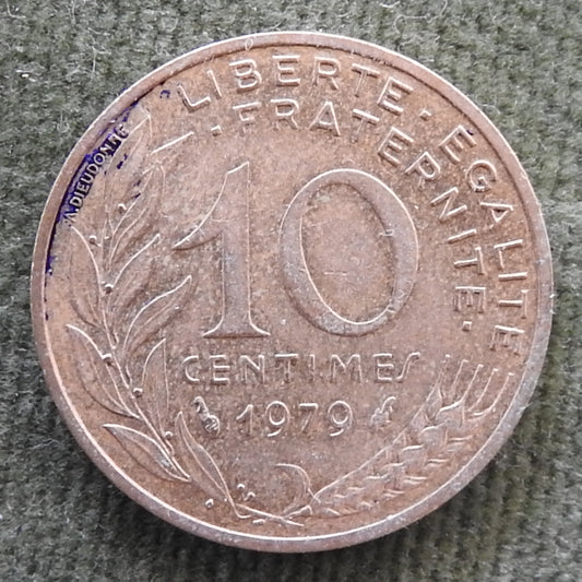 French 1979 10 Centimes Coin