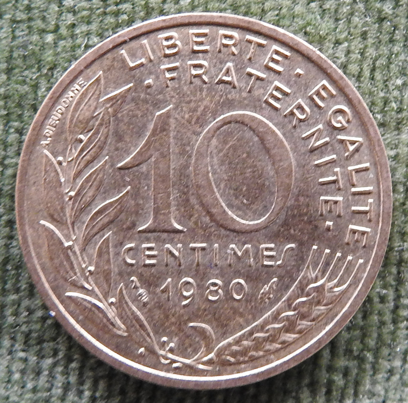 French 1980 10 Centimes Coin - Circulated