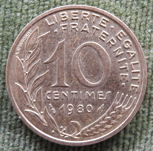 French 1980 10 Centimes Coin - Circulated