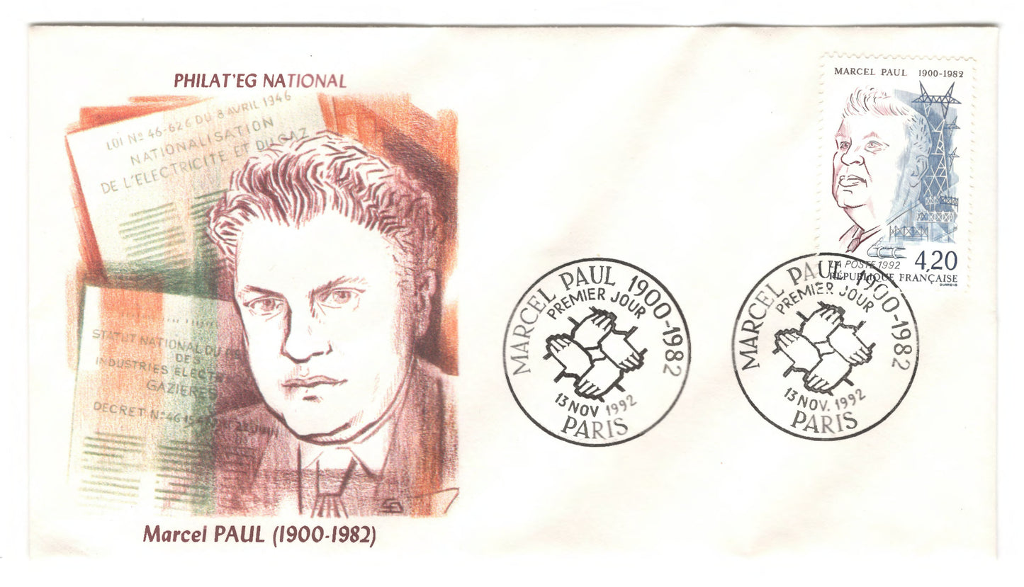 France 1982 4.20 Franc Marcel Paul First Day Cover FDC