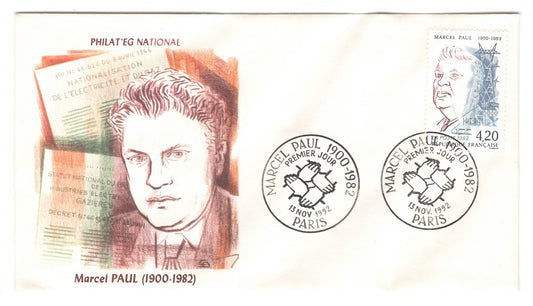 France 1982 4.20 Franc Marcel Paul First Day Cover FDC