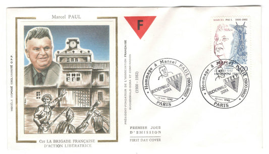 France 1982 4.20 Franc Marcel Paul First Day Cover FDC