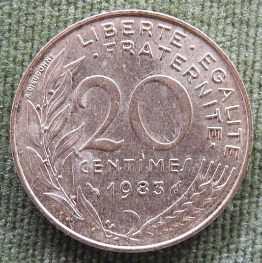 French 1983 20 Centimes Coin - Circulated