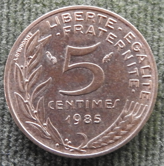 French 1985 5 Centimes Coin - Circulated