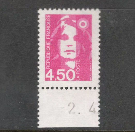 France 1996 4.50 Franc Marianne - New Values Purple Stamp