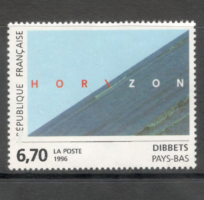 France 1996 7.70 Franc Jan Dibbets - Dutch Painter Multicoloured Stamp